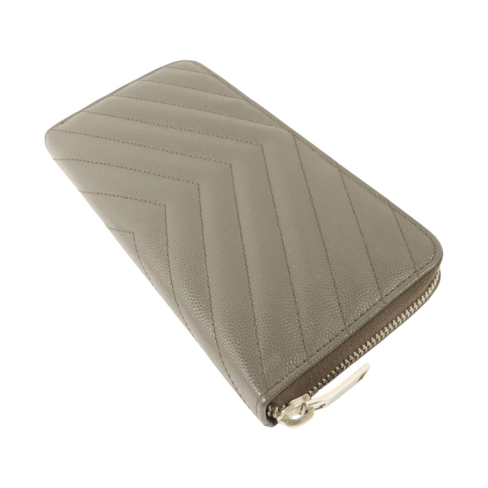 SAINT LAURENT 牛皮皮革Long Wallet銀扣長錢包