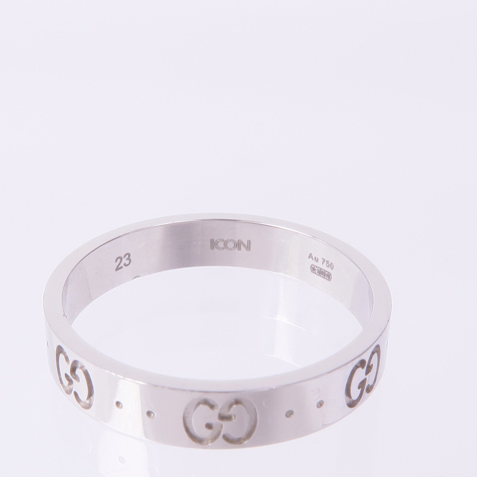 GUCCI 18K白金Gucci Icon Ring戒指GUCCI#23/US#10.25