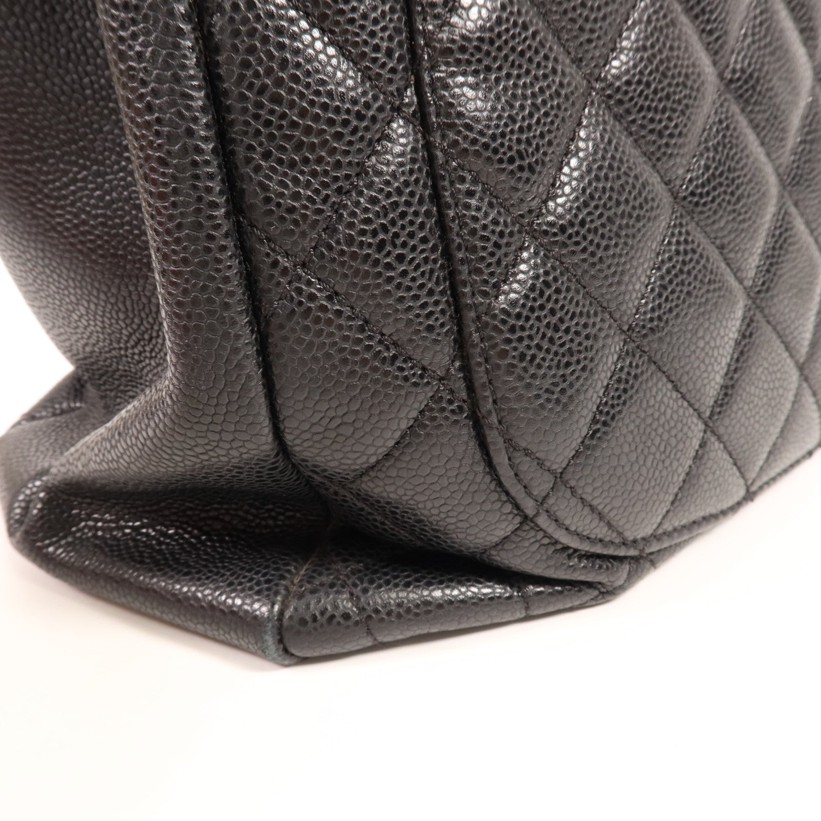 CHANEL 牛皮皮革GST Grand Shopping Tote Bag銀扣肩背袋