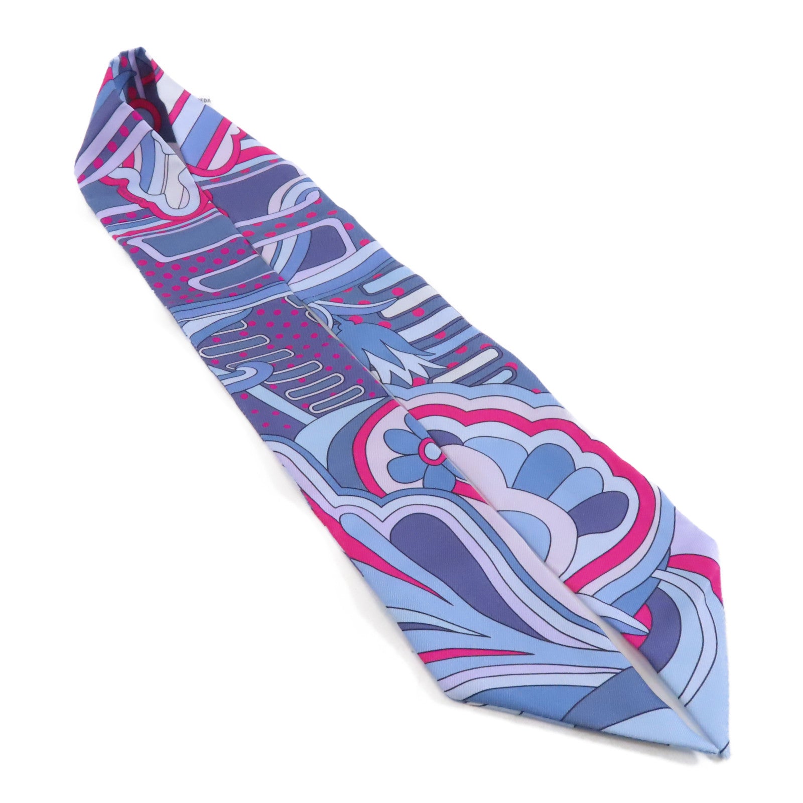 HERMES 【激減優惠】絲質Twilly絲巾紫色/藍色
