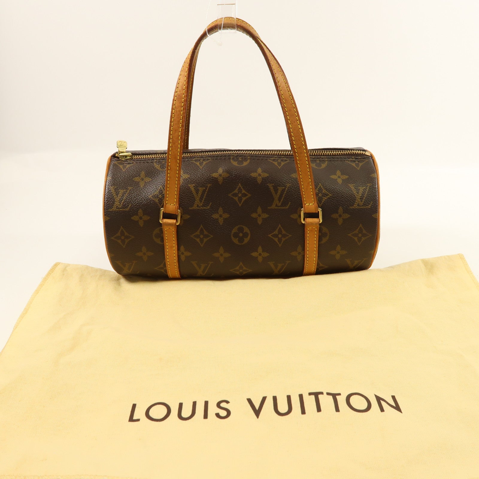 LOUIS VUITTON Monogram Papillon PM金扣手挽袋