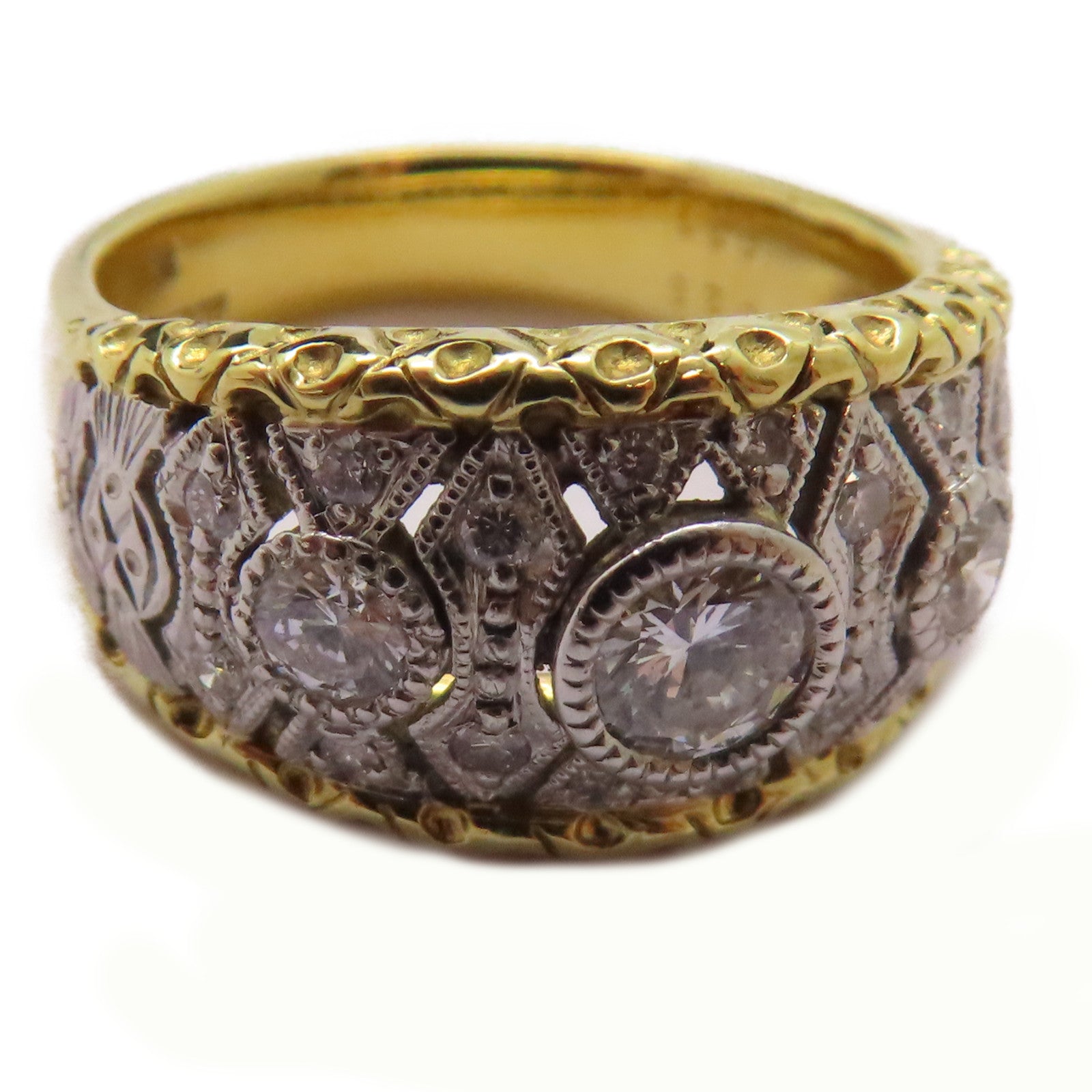 JEWELRY 18K黃金/PT900鉑金Diamond Ring 0.26ct/0.31ct鑽石戒指US#5.75