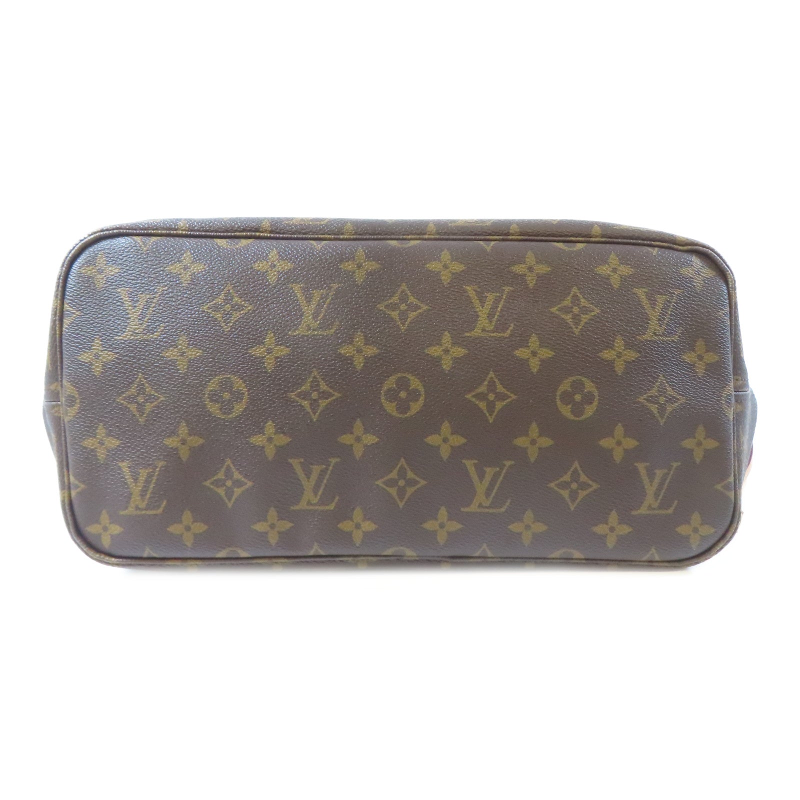 LOUIS VUITTON Monogram Neverfull MM金扣肩背袋啡色