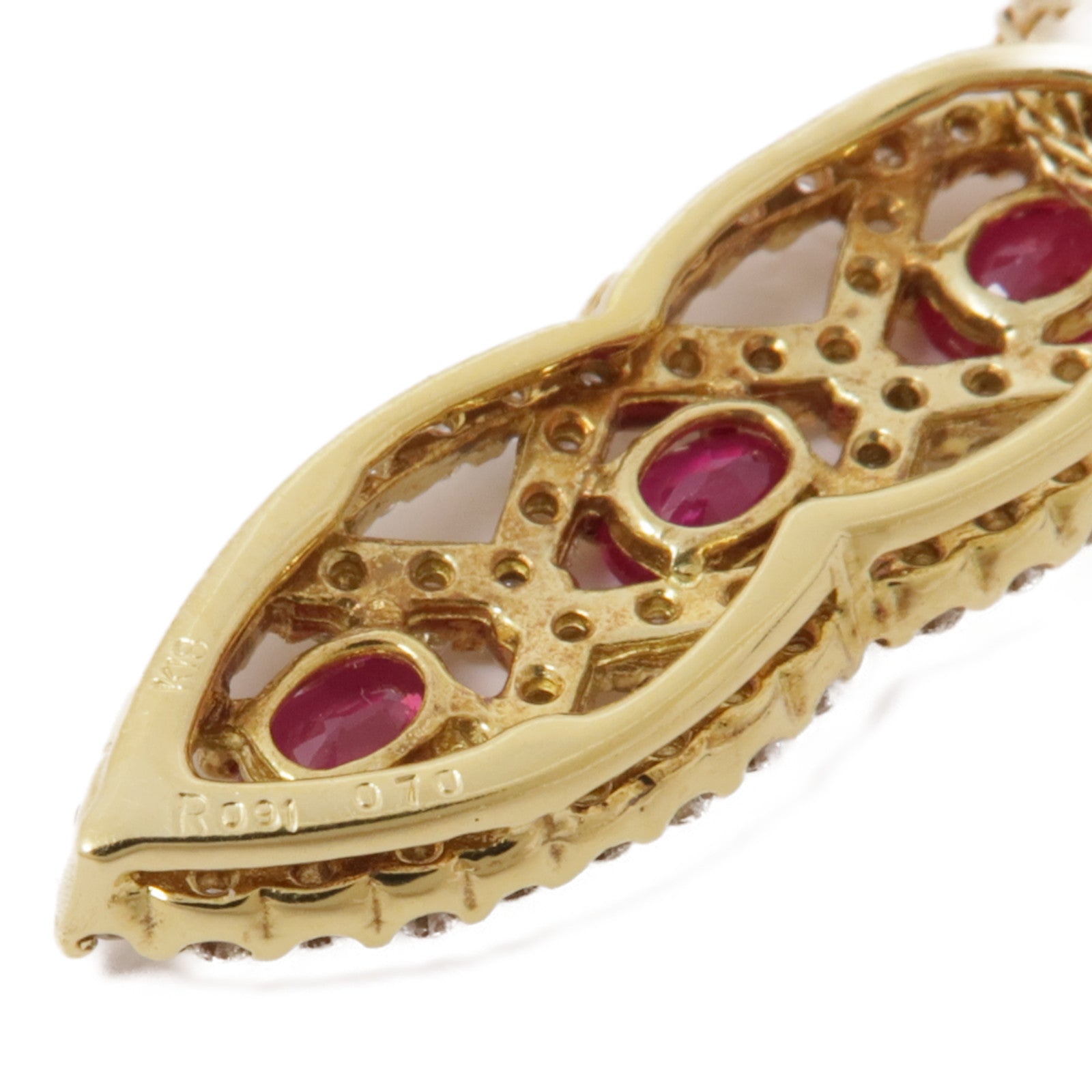 JEWELRY 18K黃金Ruby Diamond Necklace紅寶石/鑽石項鍊