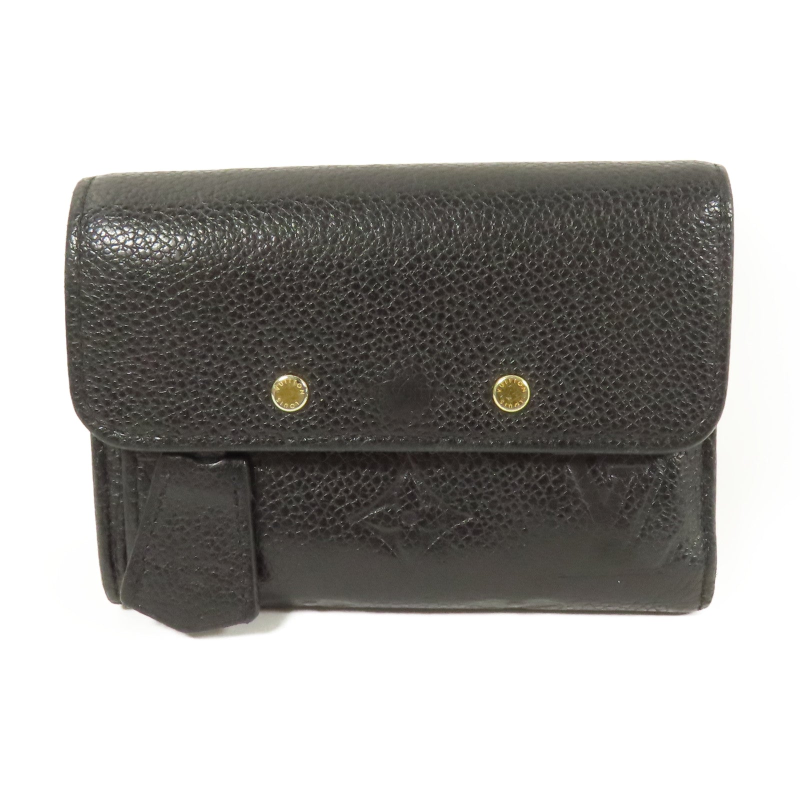 LOUIS VUITTON LV GHW Pont Neuf Fold Wallet M62184 Monogram Empreinte Black