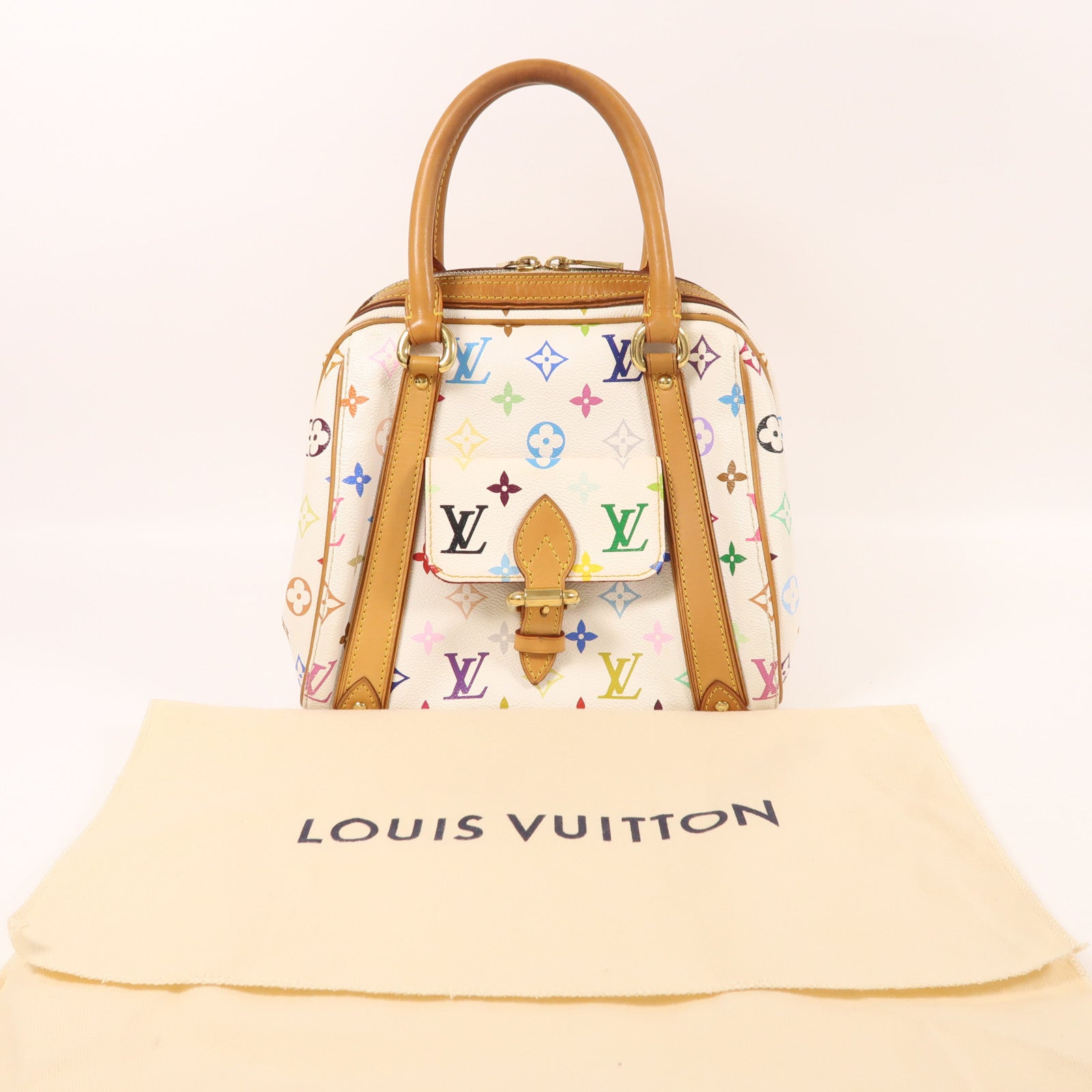 LOUIS VUITTON Monogram Multicolore Priscilla金扣手挽袋