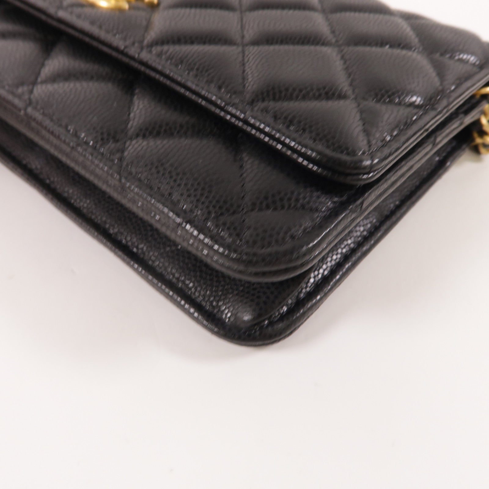 CHANEL 牛皮皮革WOC Wallet On Chain金扣鏈帶肩背袋