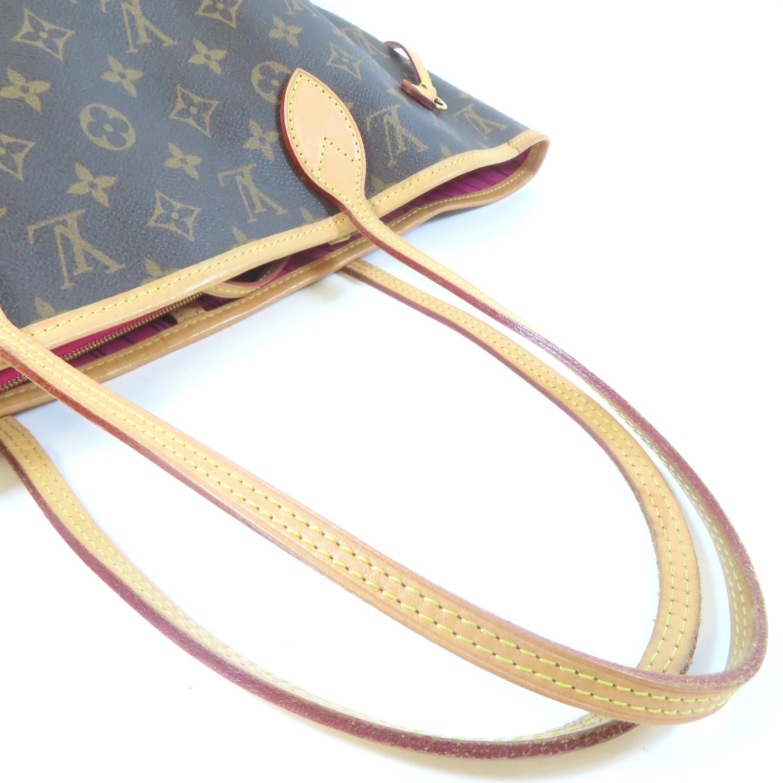 LOUIS VUITTON Monogram Neverfull MM金扣肩背袋啡色
