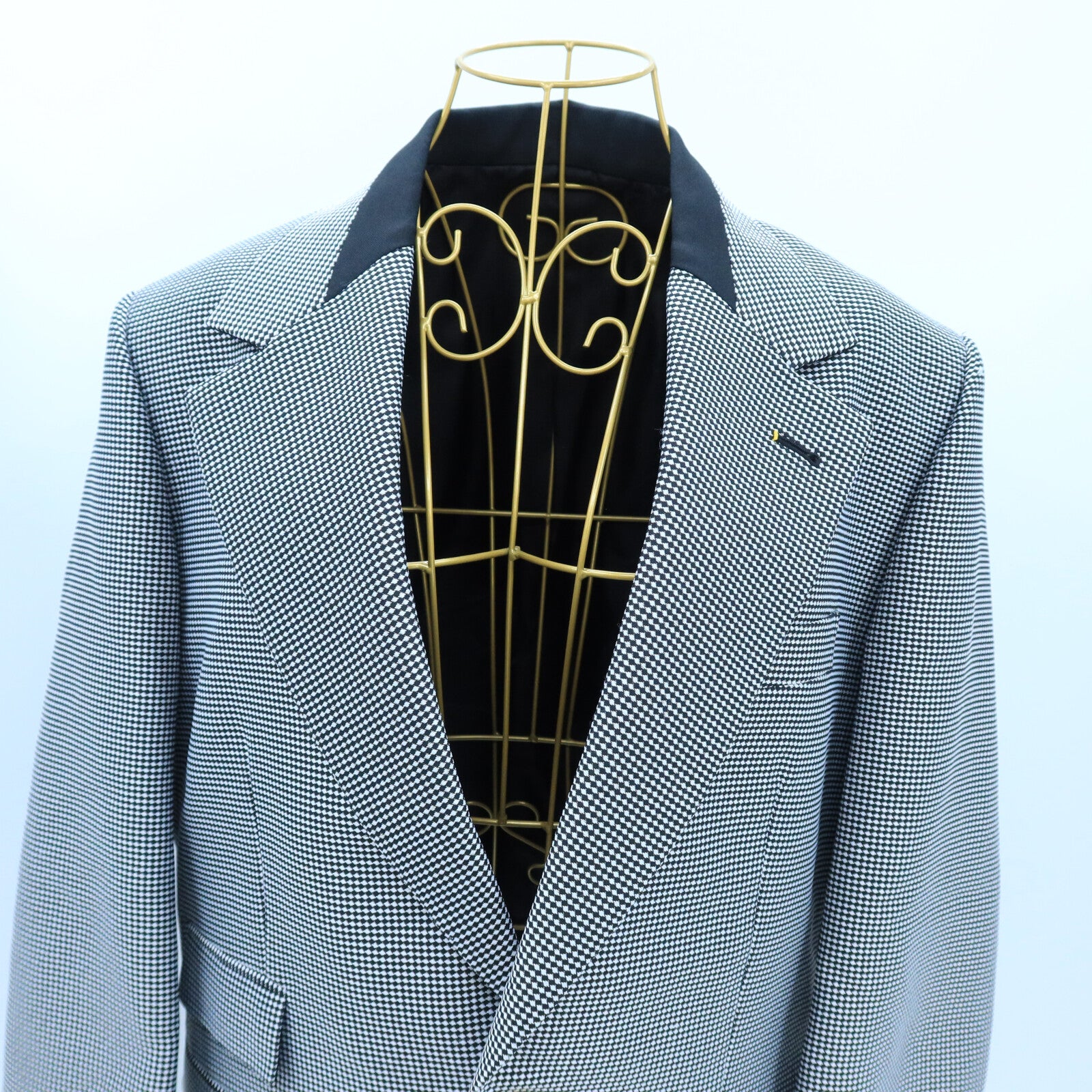 LOUIS VUITTON Polyester/Wool 2002 Houndstooth Print Blazer