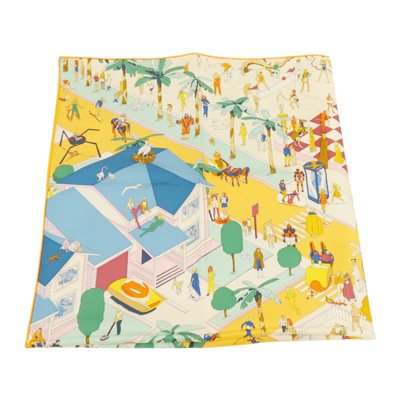 HERMES 絲質Scarf 90x90cm絲巾