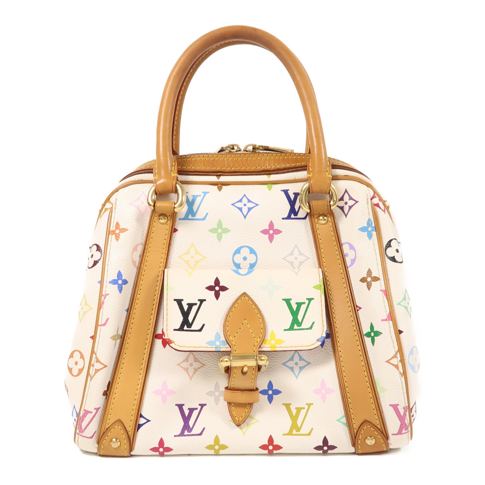 LOUIS VUITTON Monogram Multicolore Priscilla金扣手挽袋
