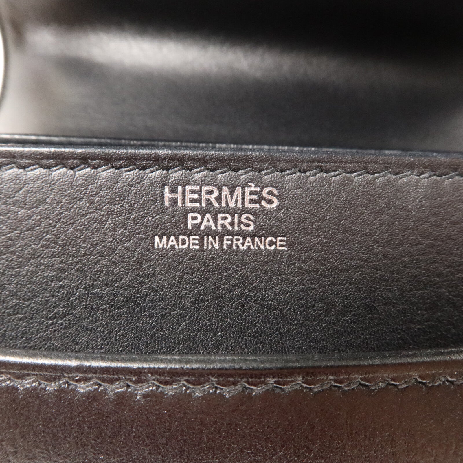 HERMES Evergrain皮革2002肩背袋Noir