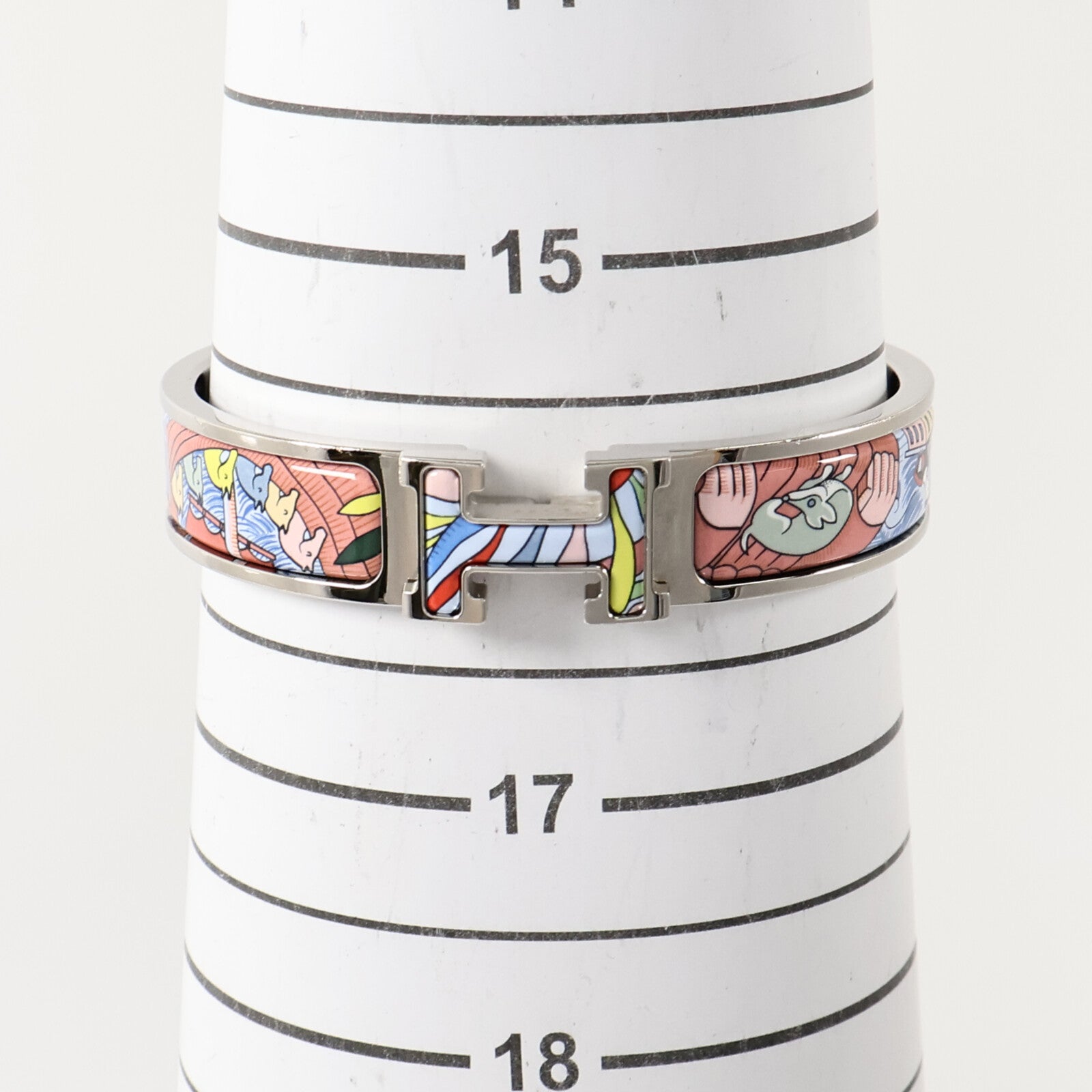 HERMES 金屬/琺瑯Clic H Bangle手鐲