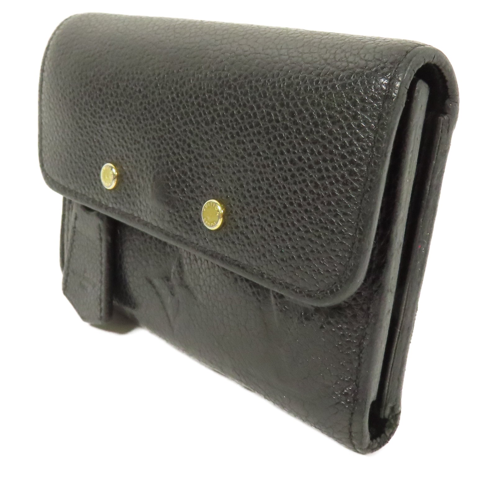 LOUIS VUITTON LV GHW Pont Neuf Fold Wallet M62184 Monogram Empreinte Black