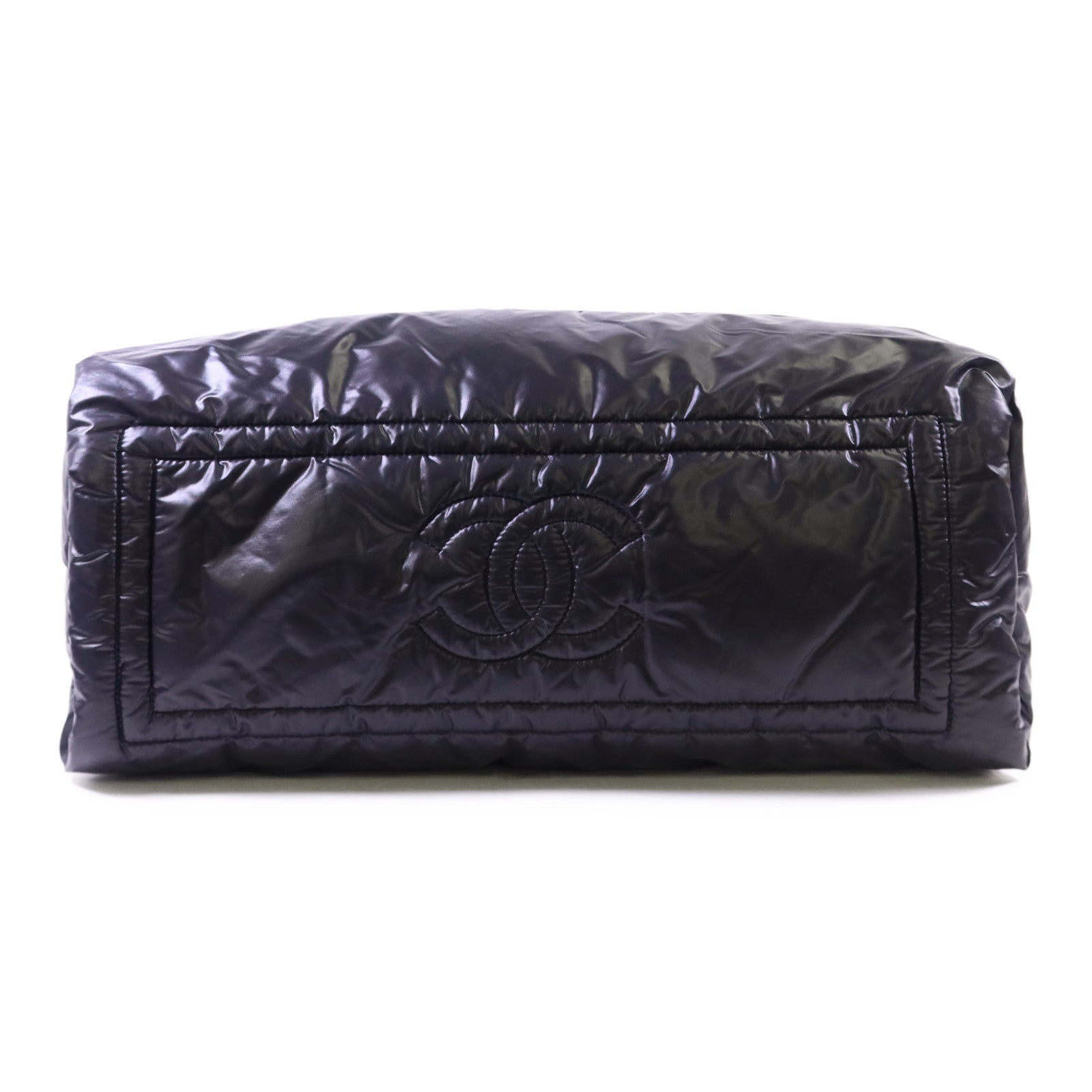 CHANEL 尼龍CoCo Cocoon銀扣肩背袋/手挽袋