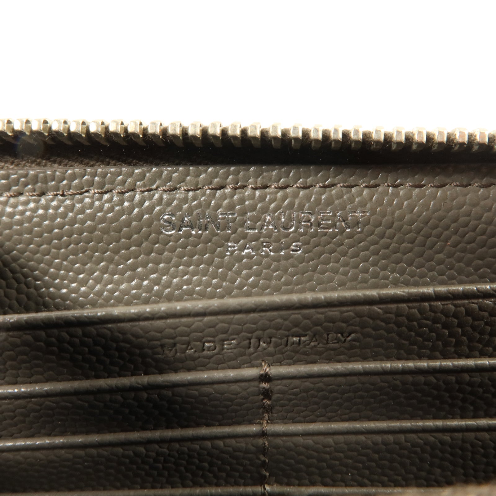 SAINT LAURENT 牛皮皮革Long Wallet銀扣長錢包