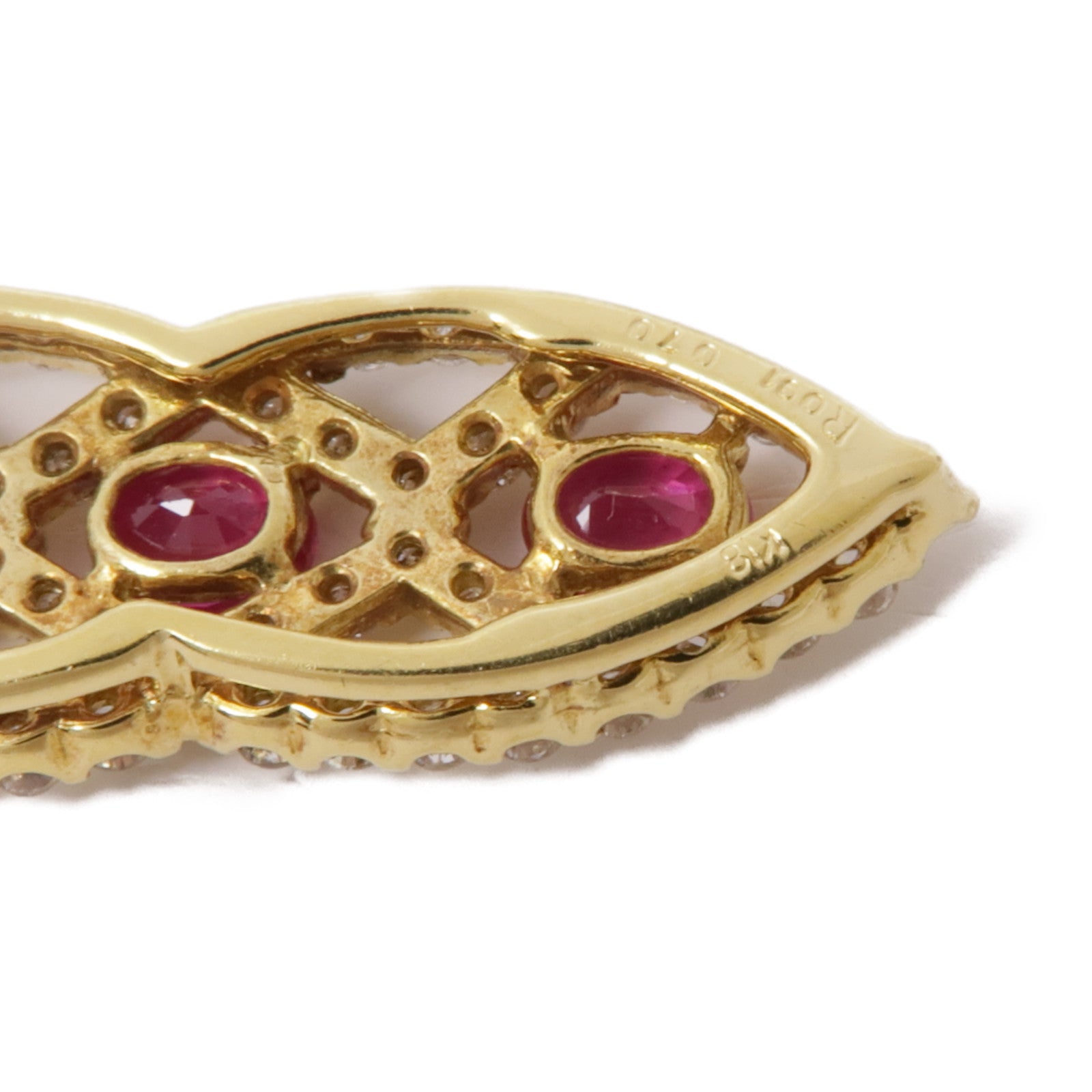 JEWELRY 18K黃金Ruby Diamond Necklace紅寶石/鑽石項鍊