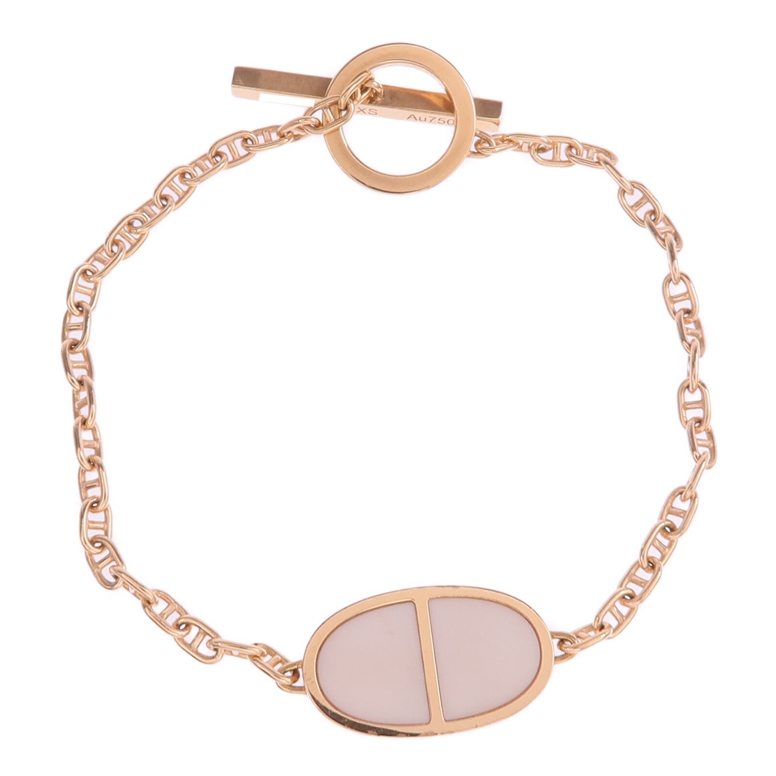 HERMES 【激減優惠】18K玫瑰金/陶瓷Chaine d'ancre Verso Bracelet手鏈