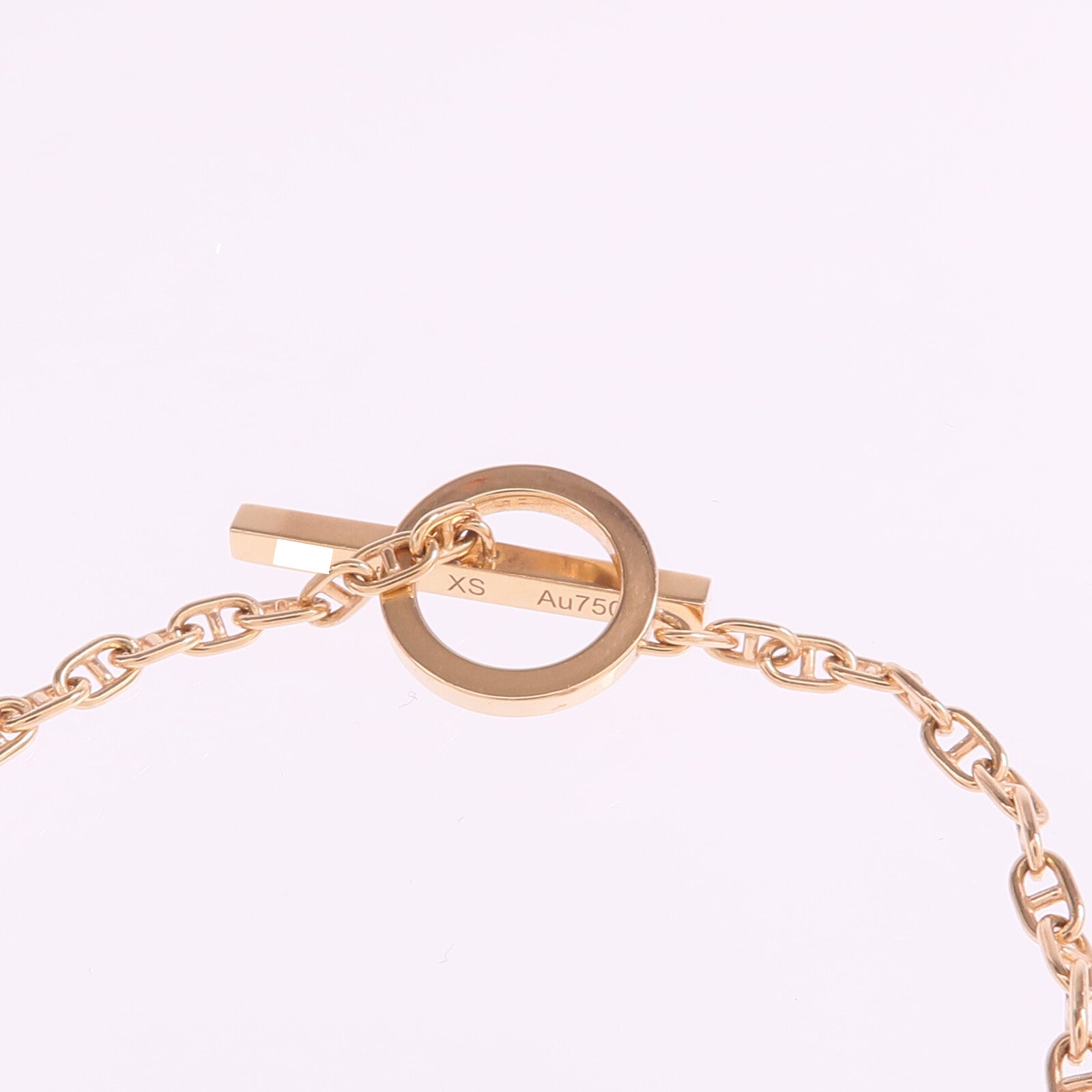 HERMES 【激減優惠】18K玫瑰金/陶瓷Chaine d'ancre Verso Bracelet手鏈