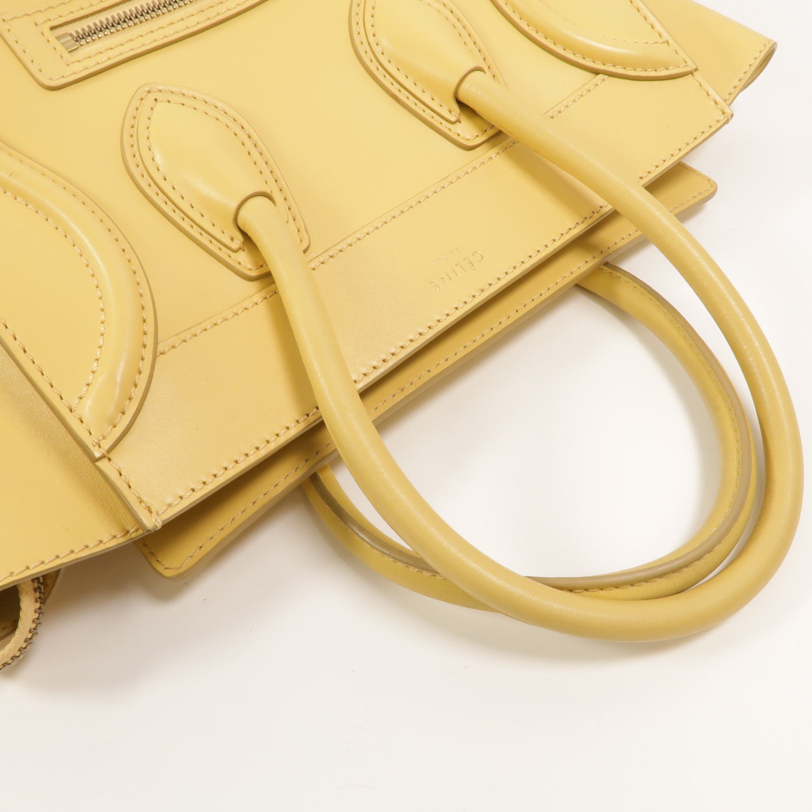 CELINE 牛皮皮革Micro Luggage手挽袋