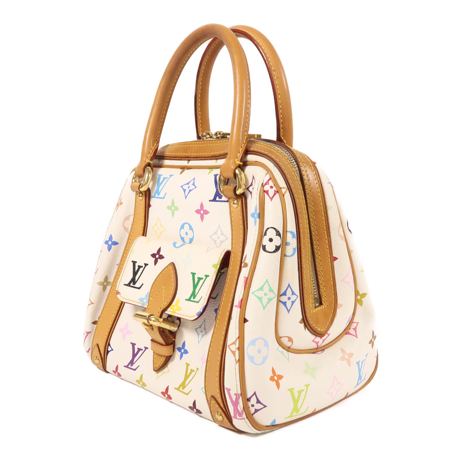 LOUIS VUITTON Monogram Multicolore Priscilla金扣手挽袋