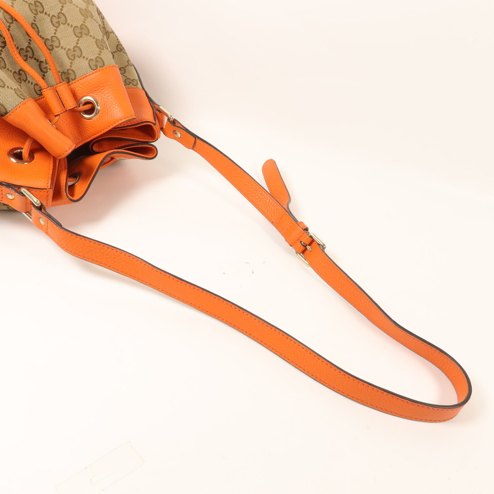 GUCCI 帆布/牛皮皮革GG Canvas Bucket肩背袋