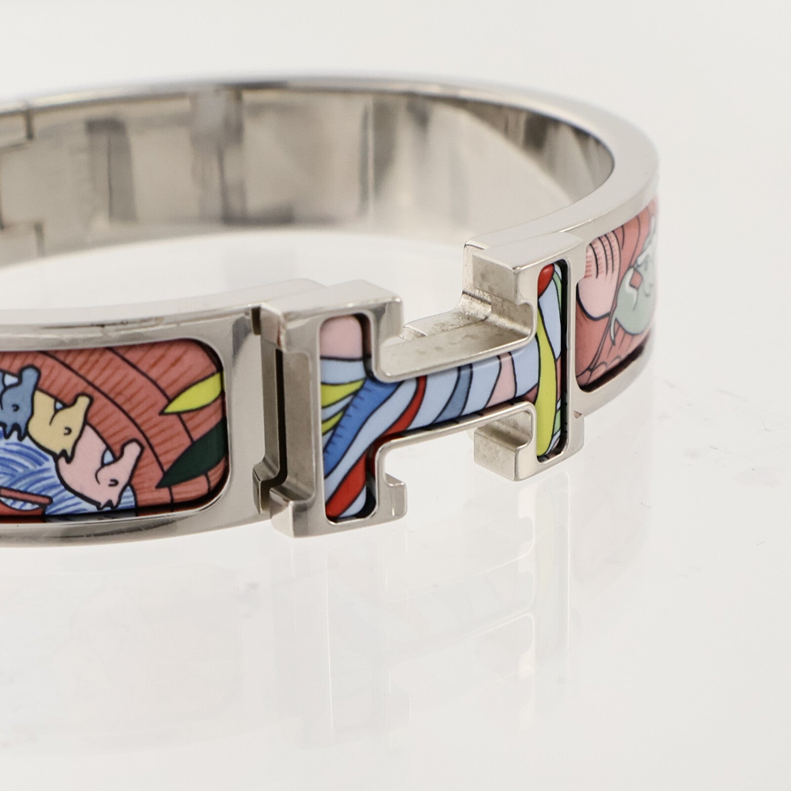 HERMES 金屬/琺瑯Clic H Bangle手鐲
