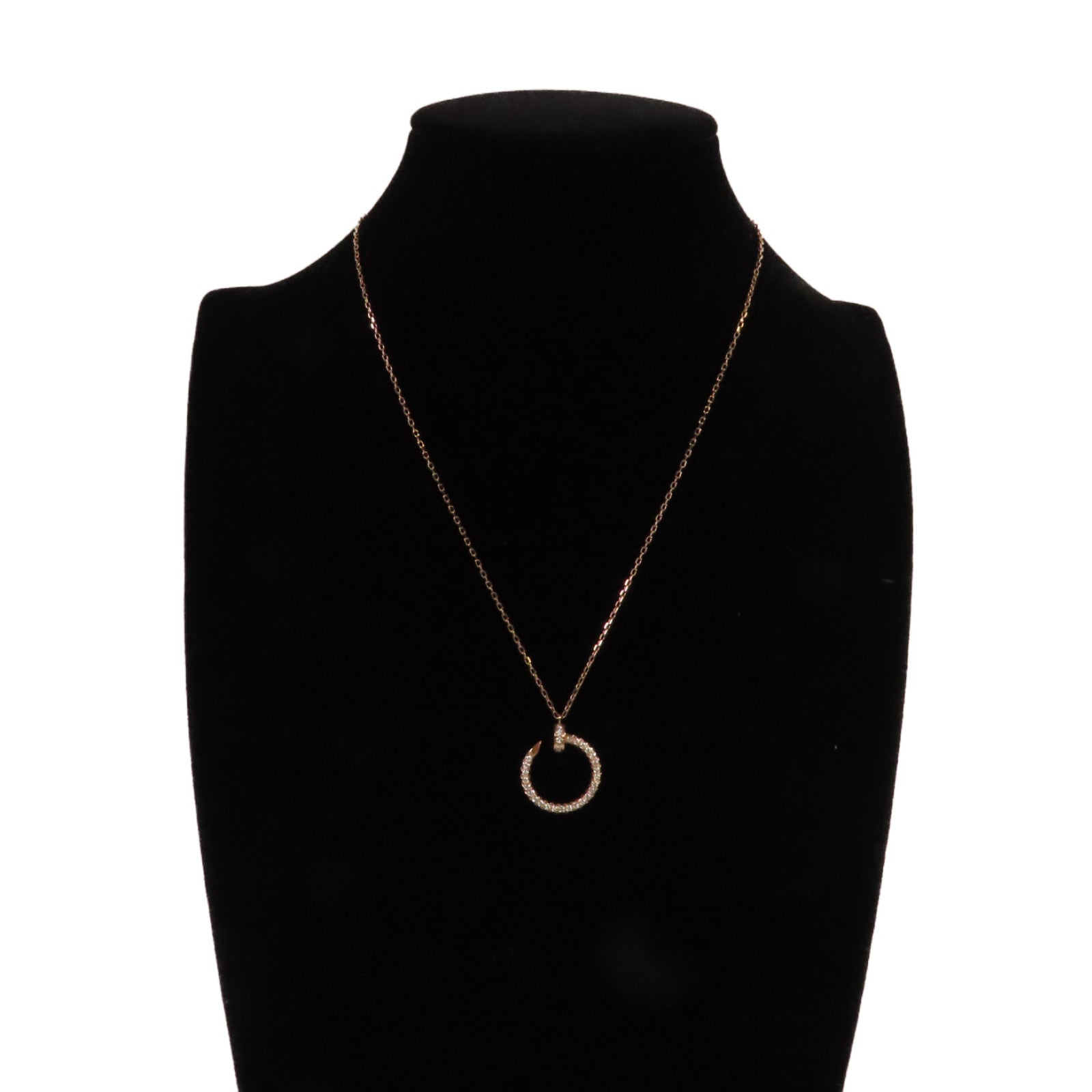 CARTIER 18K玫瑰金Diamonds Juste Un Clou Necklace項鍊