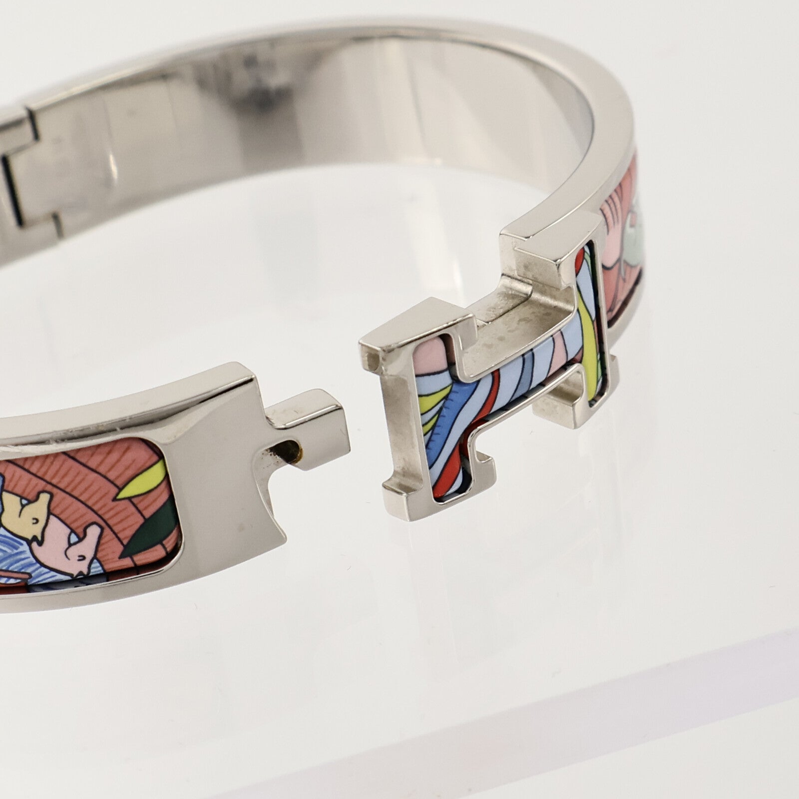 HERMES 金屬/琺瑯Clic H Bangle手鐲