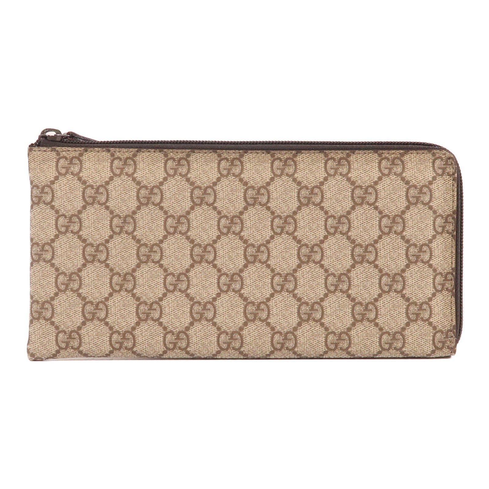 GUCCI 塗層帆布Pouch手拿包啡色