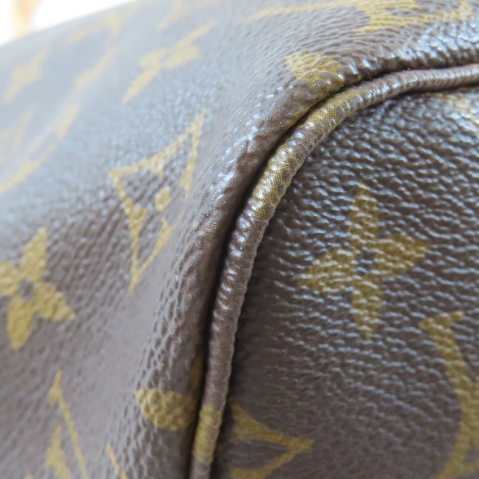 LOUIS VUITTON Monogram Neverfull MM金扣肩背袋啡色