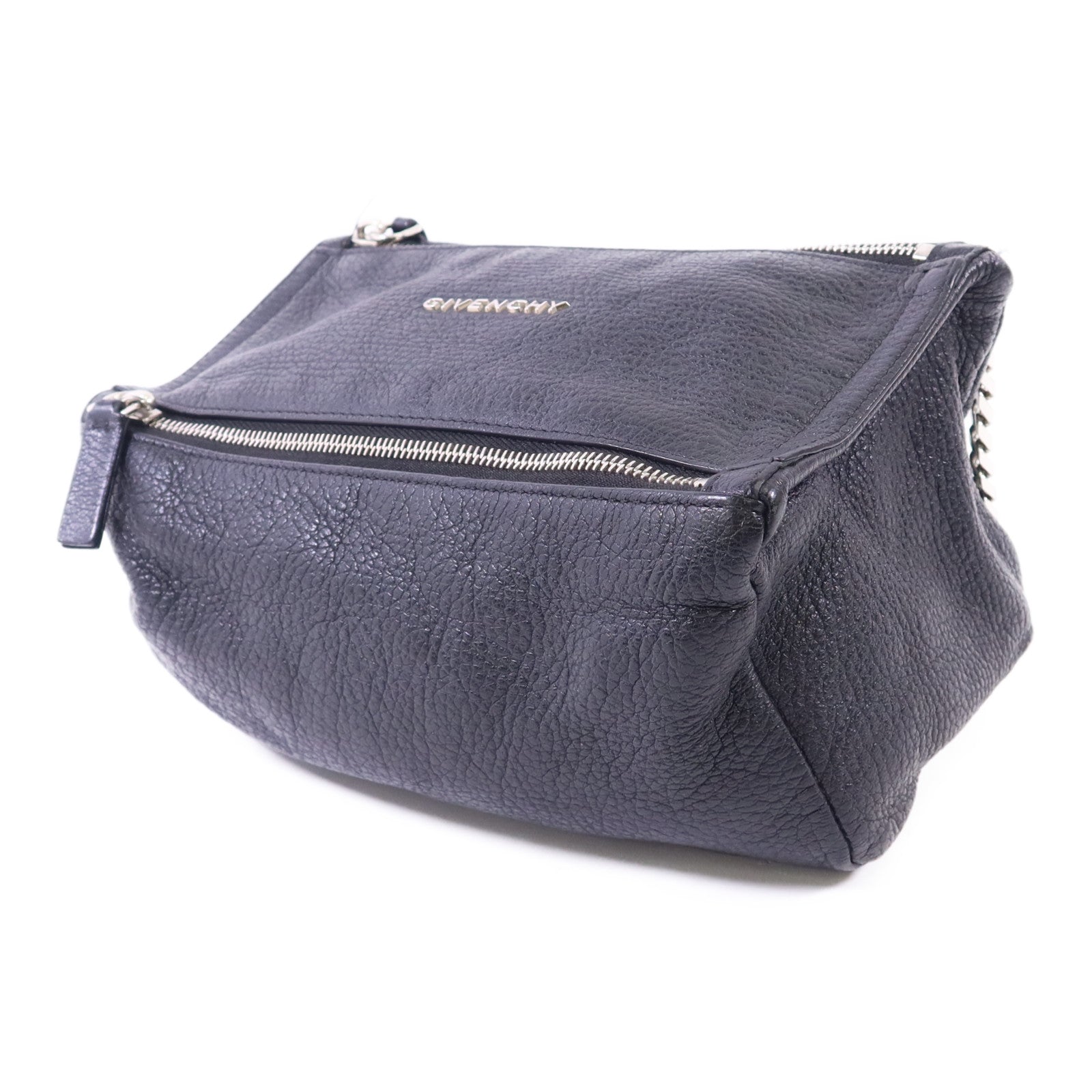 GIVENCHY 牛皮皮革Mini Pandora銀扣鏈帶肩背袋