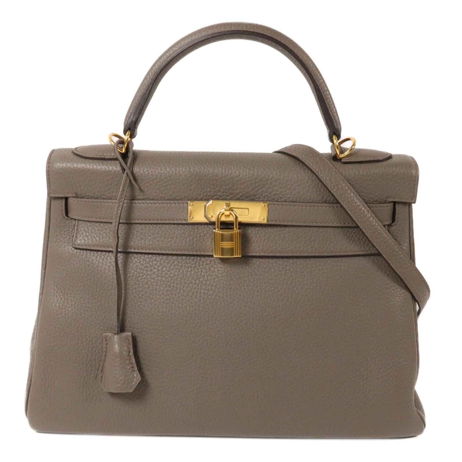 HERMES Togo皮革Kelly 32手挽肩背兩用袋Etain