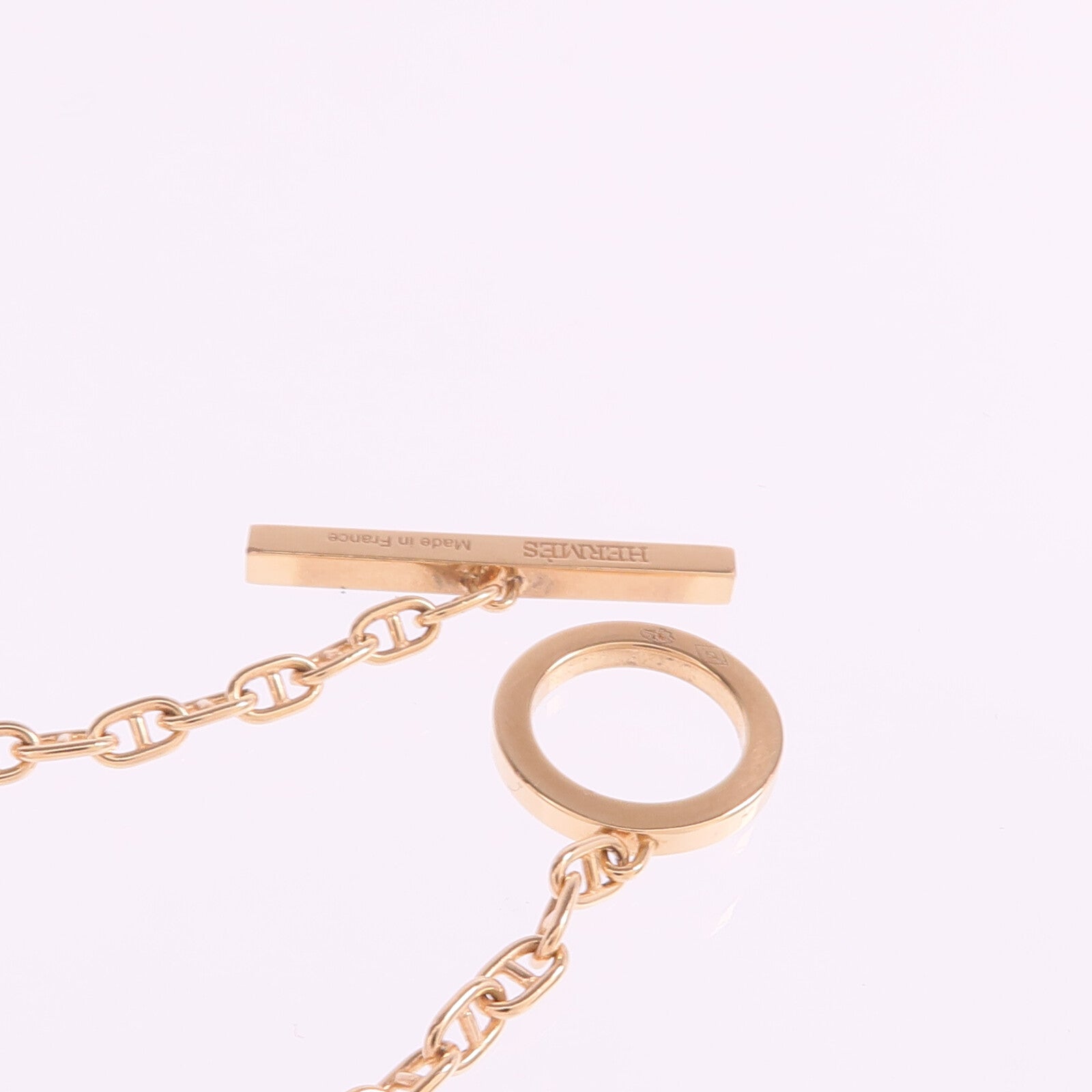 HERMES 【激減優惠】18K玫瑰金/陶瓷Chaine d'ancre Verso Bracelet手鏈