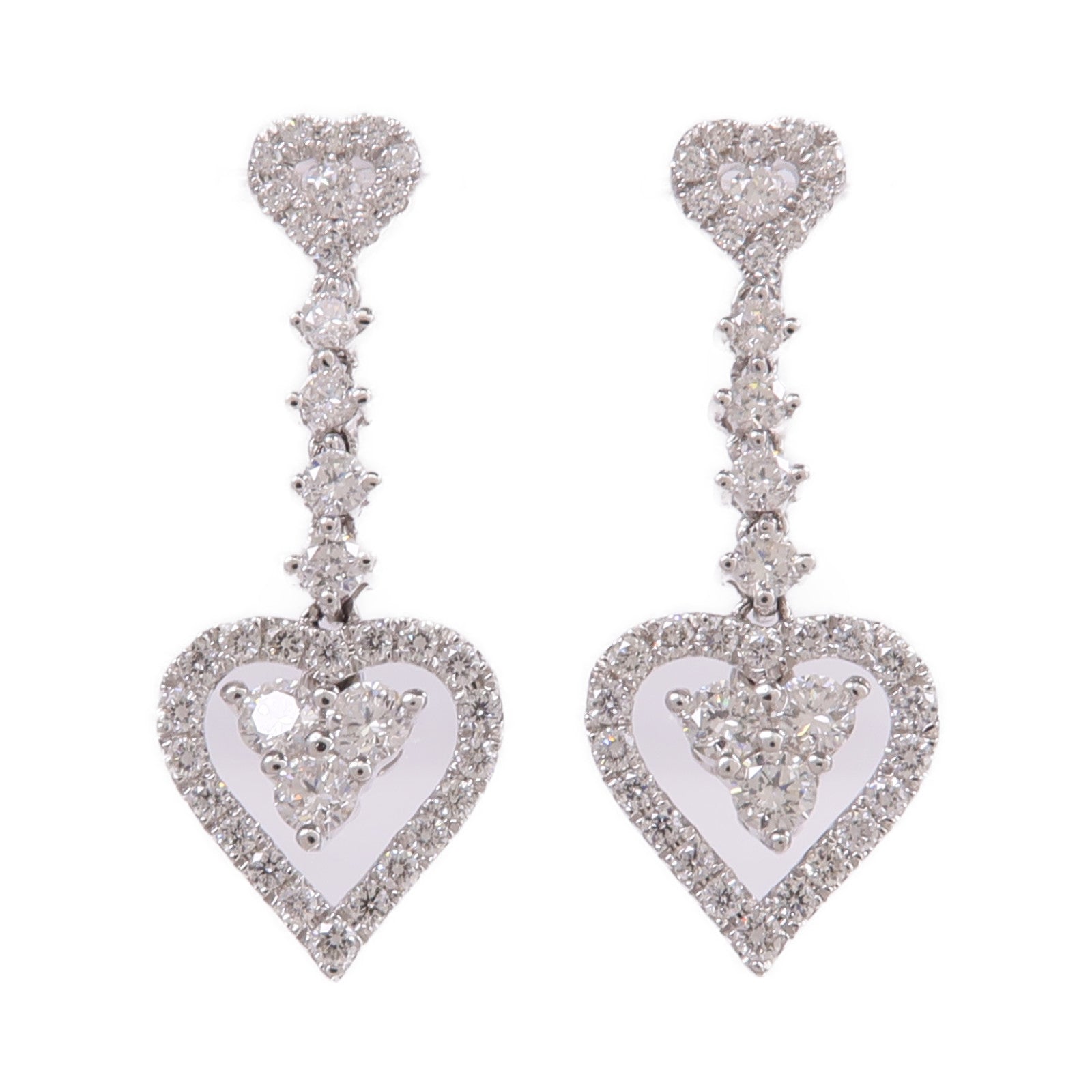 JEWELRY 18K白金Diamond Earrings鑽石耳環