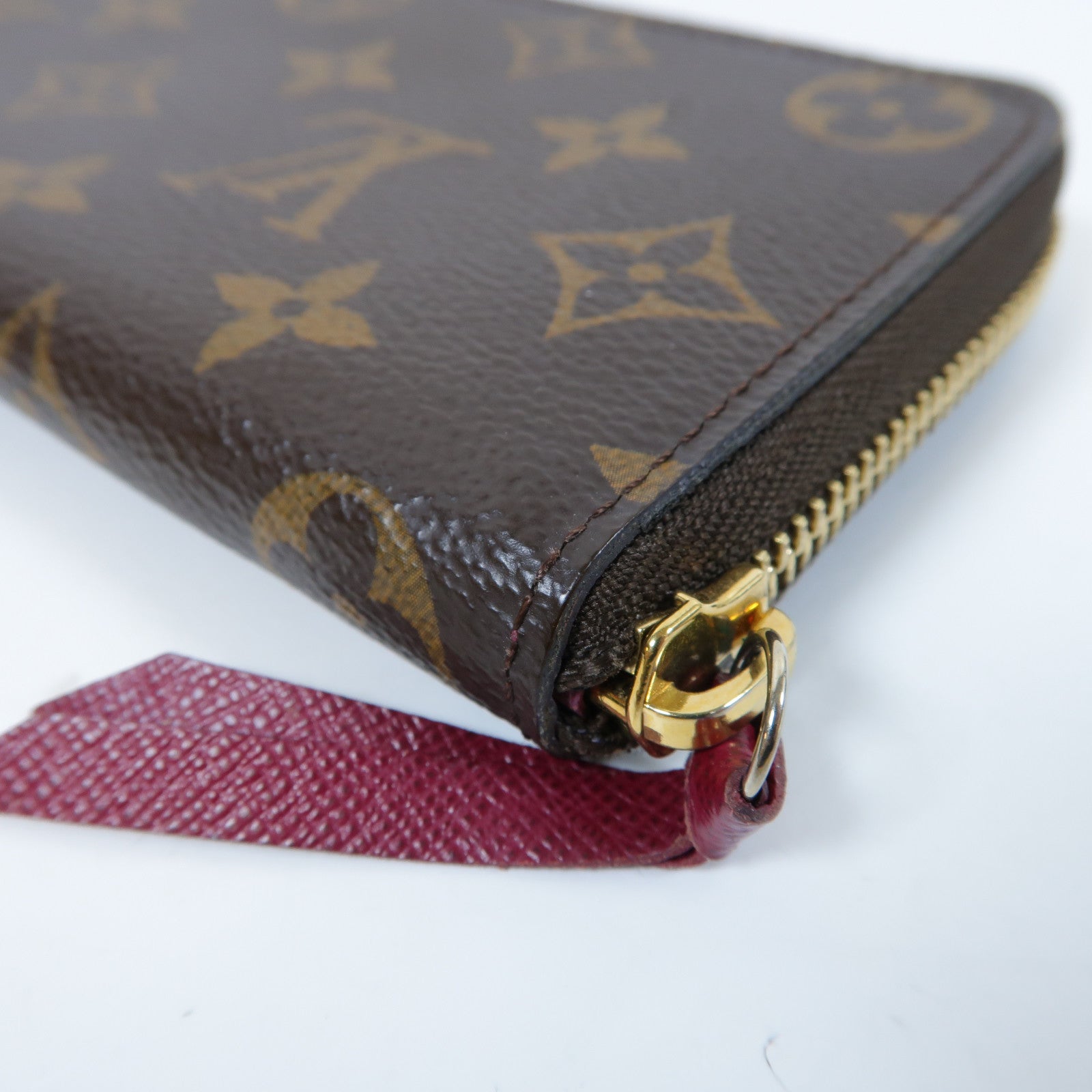 LOUIS VUITTON Monogram Portefeuille Clemence金扣拉鍊長錢包啡色