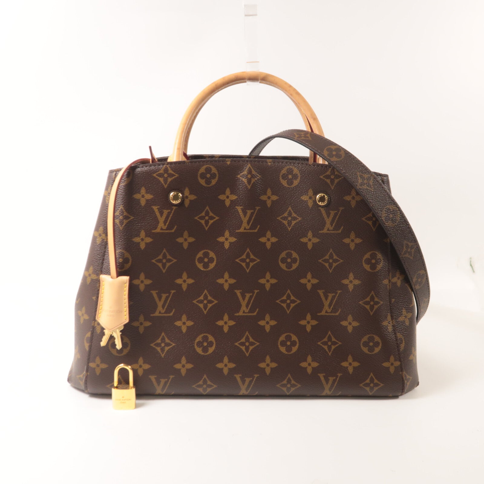 LOUIS VUITTON Monogram Montaigne MM手挽肩背兩用袋