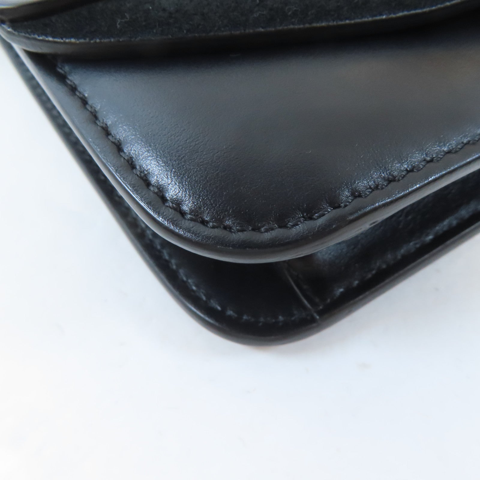 Chloe 牛皮皮革Chain Shoulder Bag金扣鏈帶肩背袋黑色