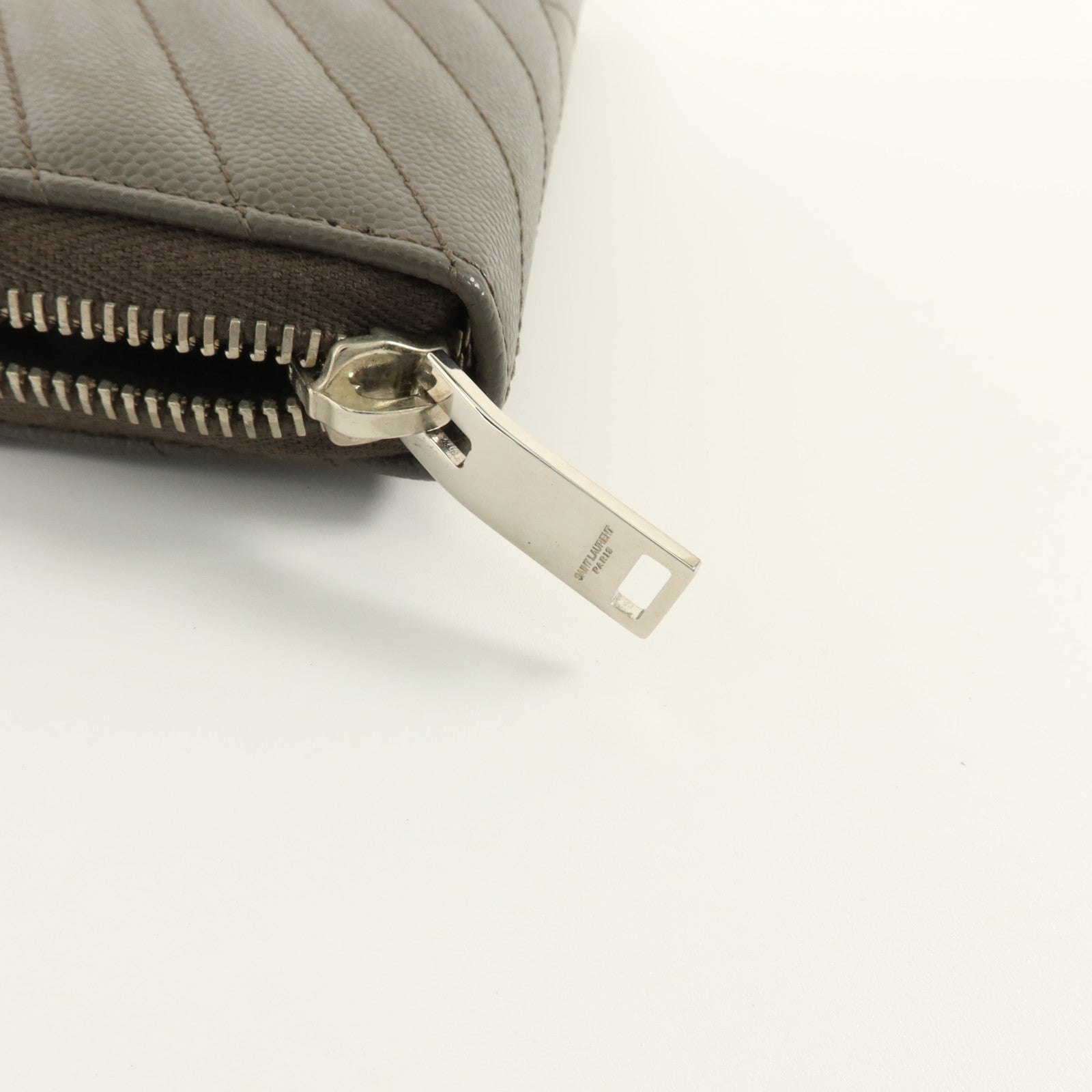 SAINT LAURENT 牛皮皮革Long Wallet銀扣長錢包