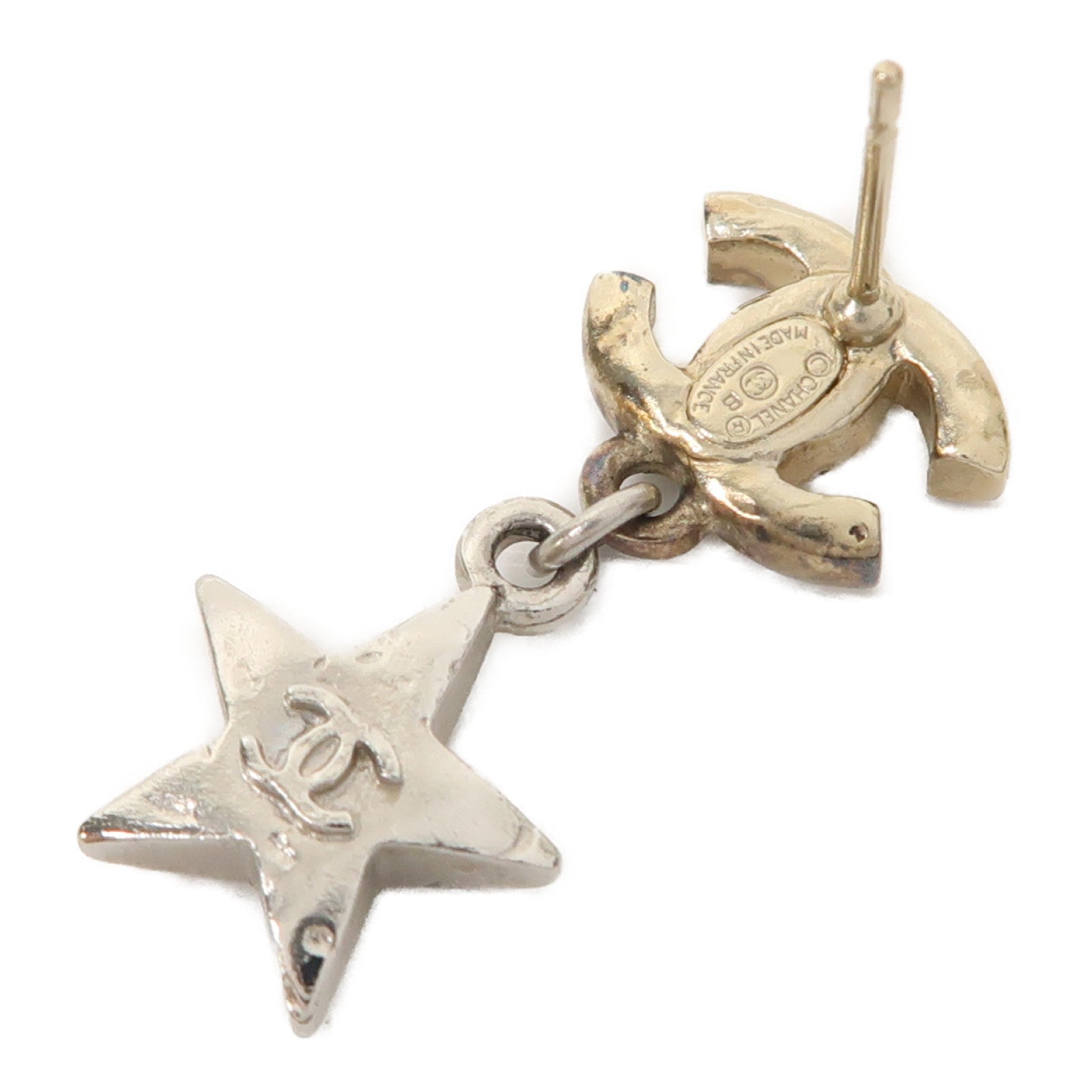 CHANEL 金屬Earring耳環銀色