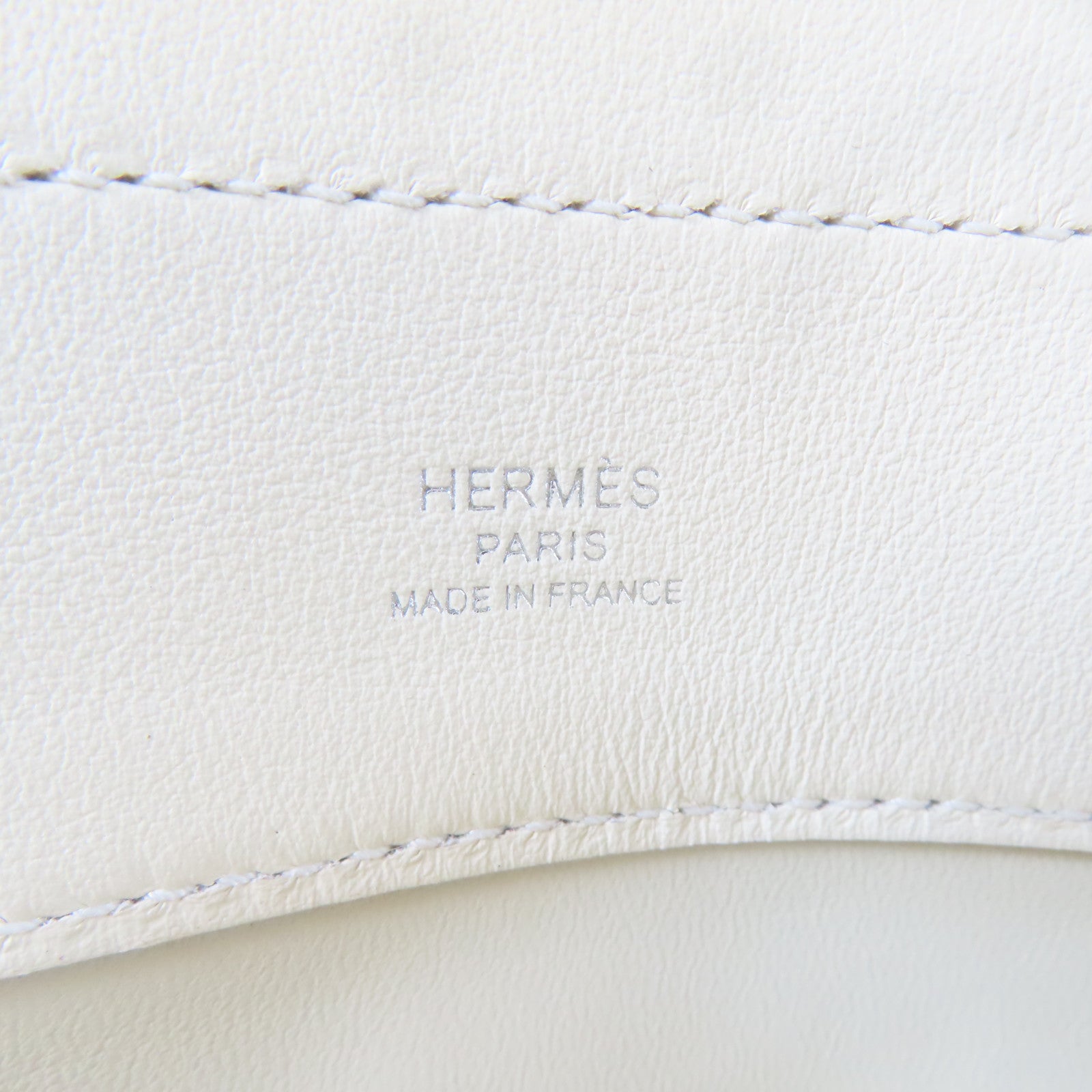 HERMES 【激減優惠】Veau Swift皮革Aline銀扣肩背袋白色