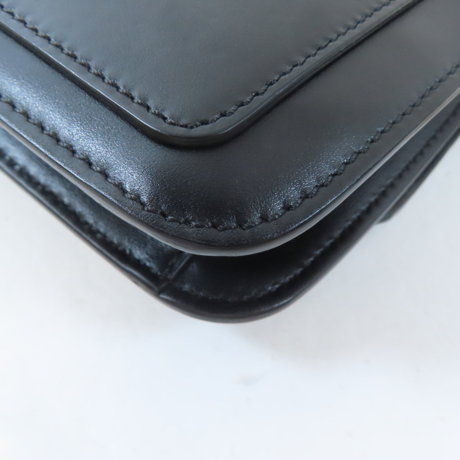 Chloe 牛皮皮革Chain Shoulder Bag金扣鏈帶肩背袋黑色