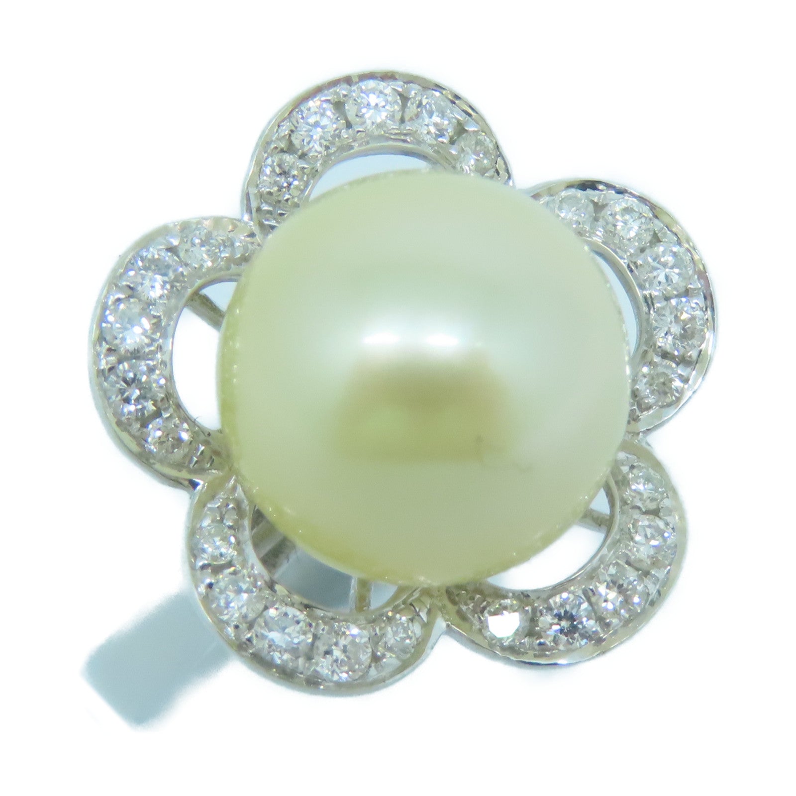 JEWELRY **【激減優惠】18K白金Pearl Ring珍珠戒指US#5.5