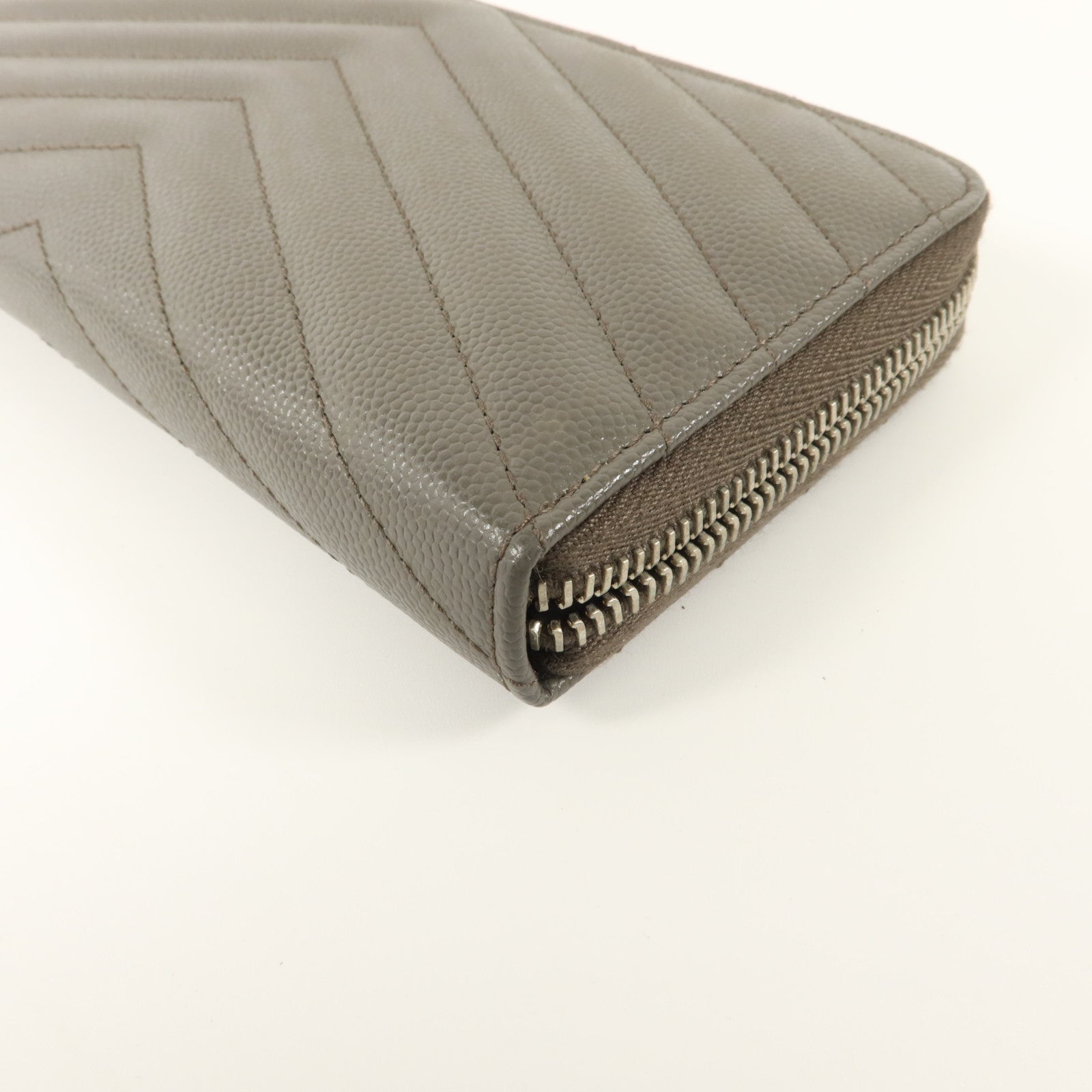 SAINT LAURENT 牛皮皮革Long Wallet銀扣長錢包