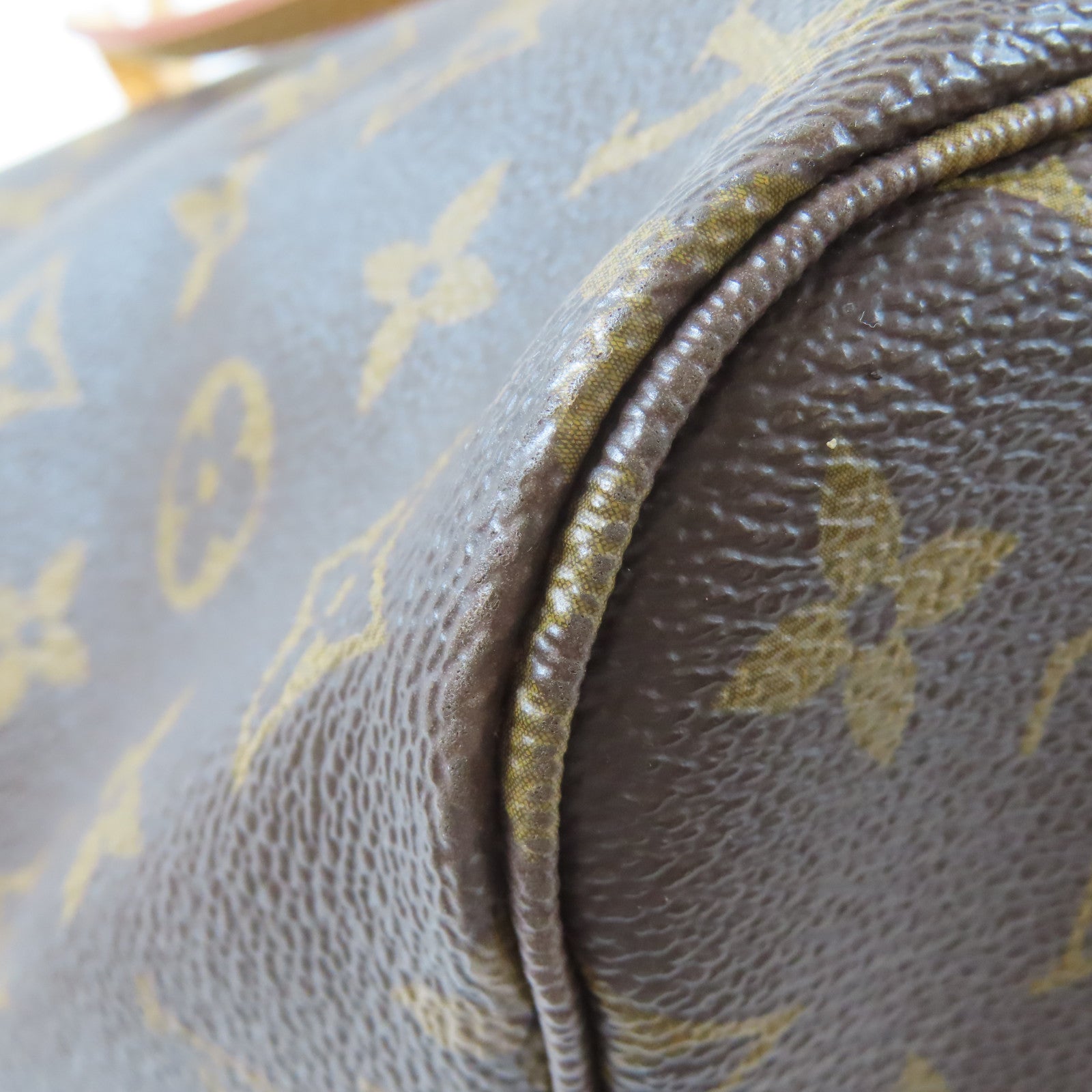 LOUIS VUITTON Monogram Neverfull MM金扣肩背袋啡色