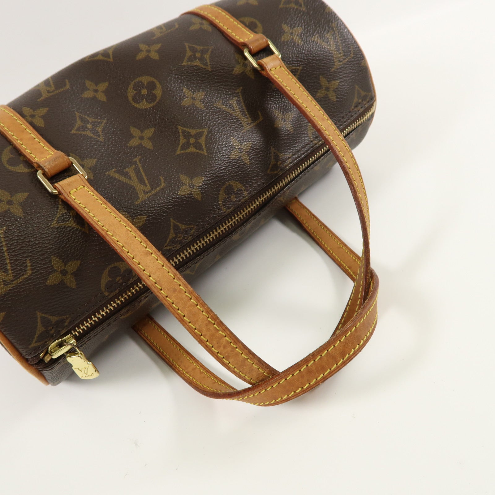 LOUIS VUITTON Monogram Papillon PM金扣手挽袋