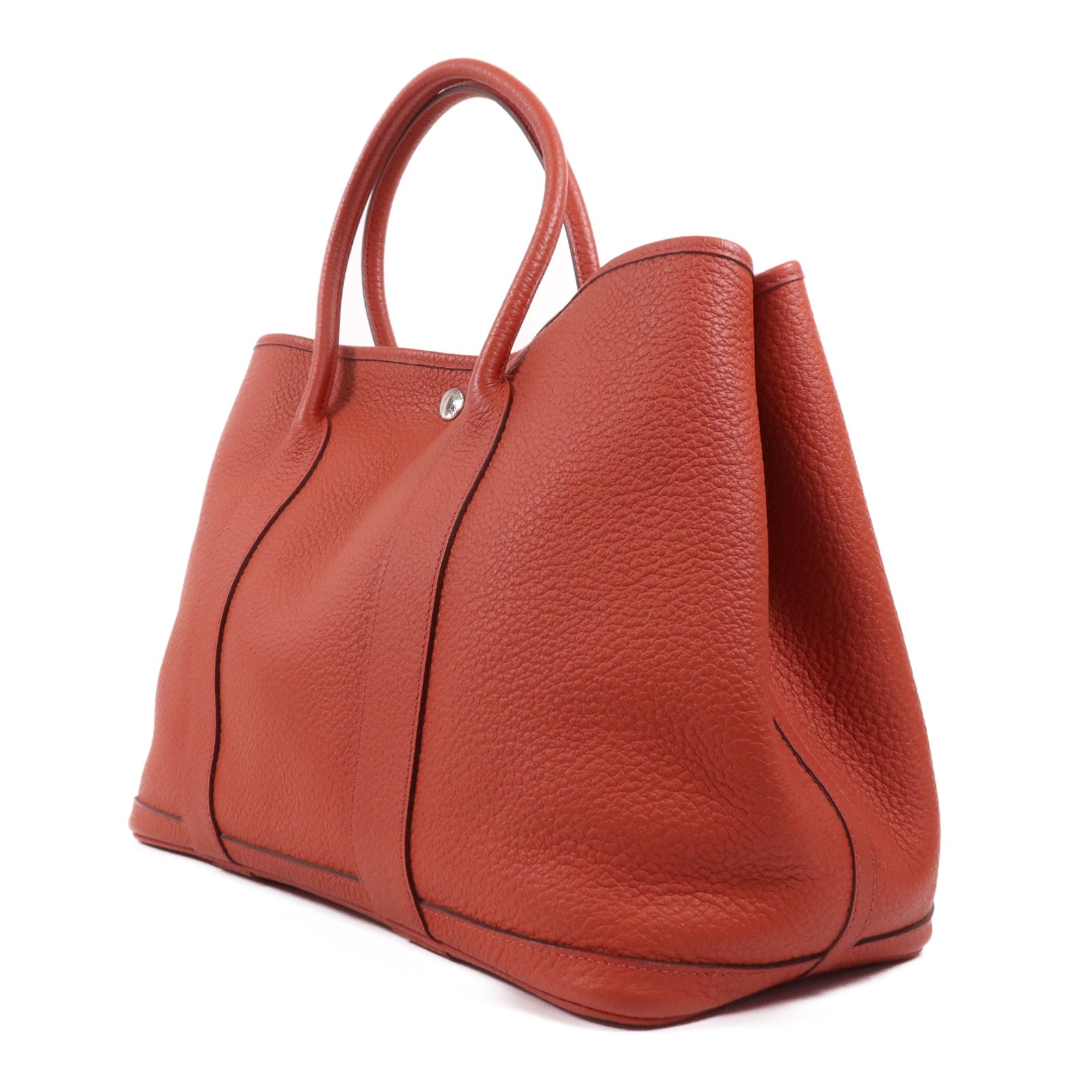 HERMES Negonda皮革Garden Party PM銀扣手挽袋