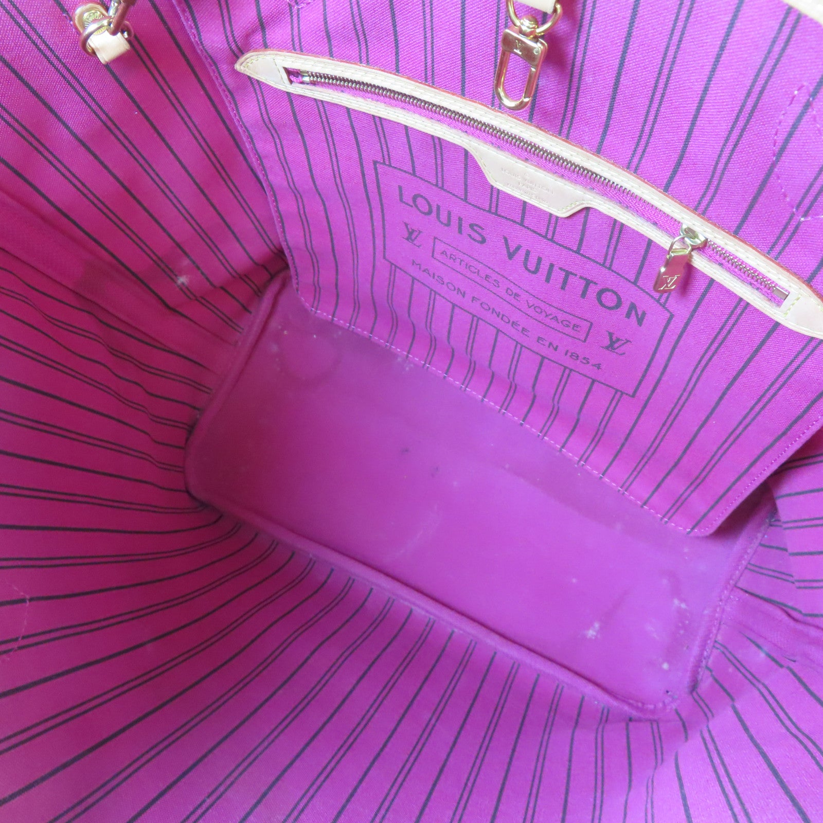 LOUIS VUITTON Monogram Neverfull MM金扣肩背袋啡色