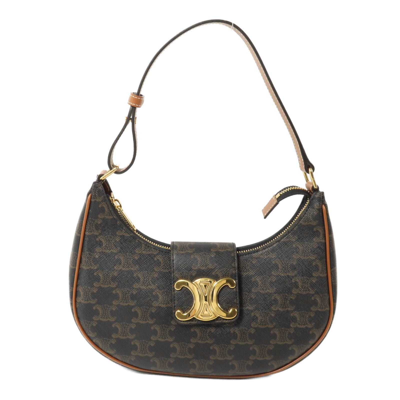 CELINE 塗層帆布Ava Triomphe Medium手挽袋