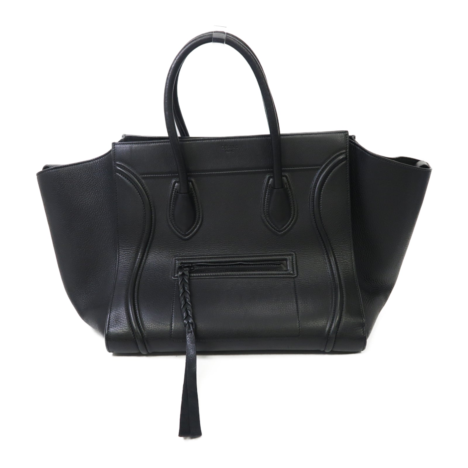 CELINE 牛皮皮革Luggage Phantom手挽袋黑色